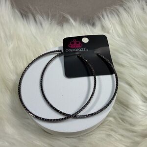🩷5/$10 Paparazzi Dark Metallic Hoop Earrings